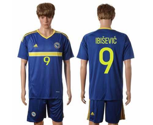 Bosnia Herzegovina #9 Ibisevic Home Soccer Country Jersey