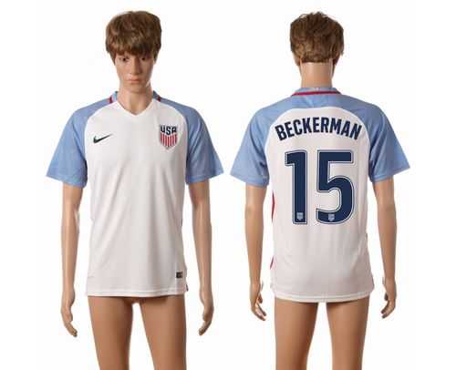 USA #15 Beckerman Home Soccer Country Jersey