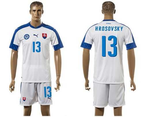 Slovakia #13 Hrosovsky Home Soccer Country Jersey