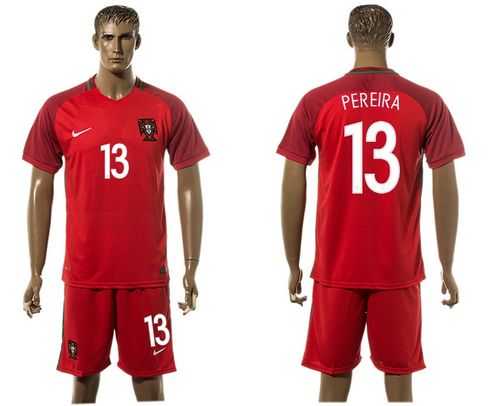 Portugal #13 Pereira Home Soccer Country Jersey