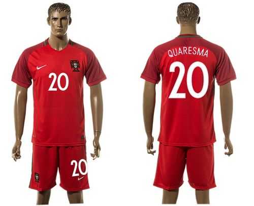 Portugal #20 Quaresma Home Soccer Country Jersey