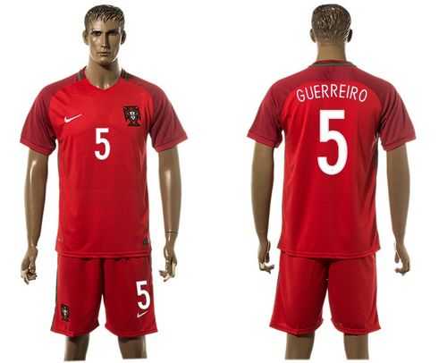 Portugal #5 Guerreiro Home Soccer Country Jersey
