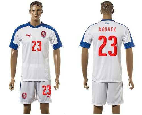Czech #23 Koubek Away Soccer Country Jersey