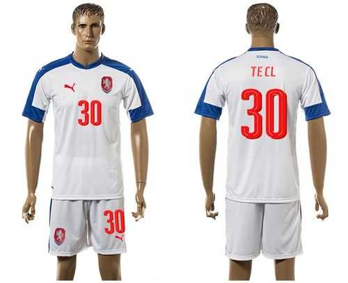 Czech #30 Tecl Away Soccer Country Jersey