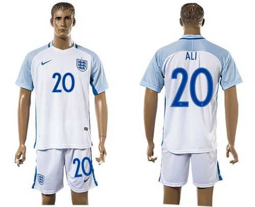 England #20 ALI Home Soccer Country Jersey