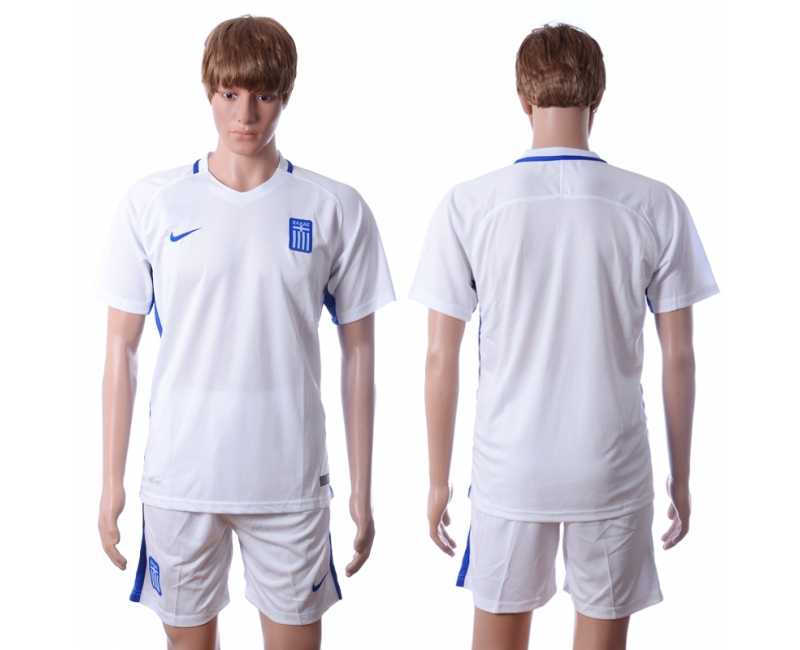 Greece Blank Home Soccer Country Jersey