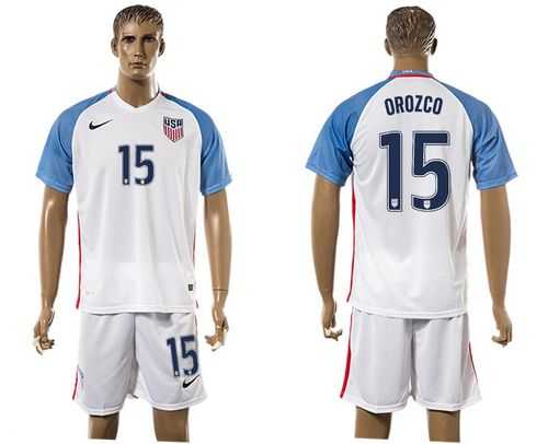 USA #15 Orozco Home Soccer Country Jersey