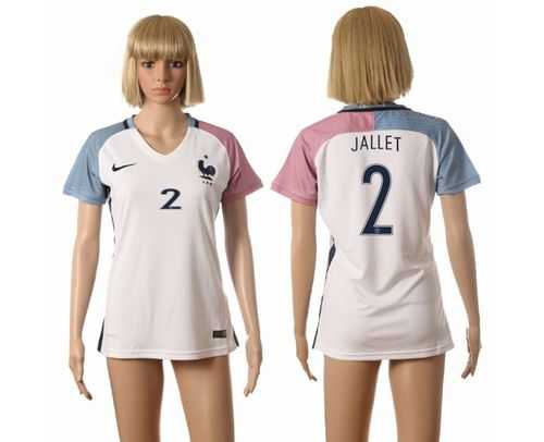 Women's France #2 Jallet Away Away Soccer Country Jersey