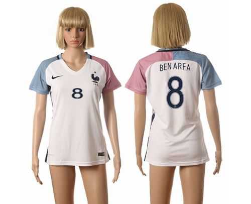 Women's France #8 Benarfa Away Away Soccer Country Jersey