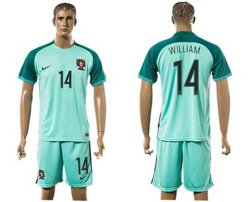 Portugal #14 William Away Soccer Country Jersey