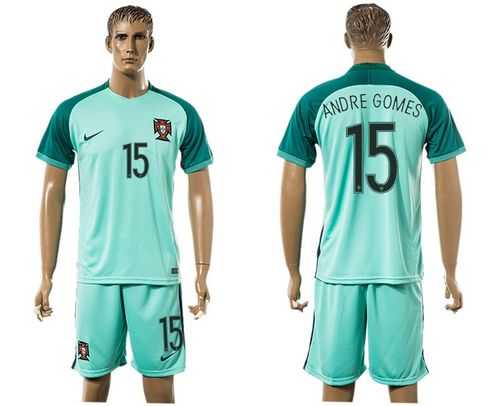 Portugal #15 Andre Gomes Away Soccer Country Jersey