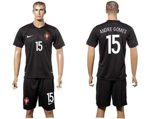 Portugal #15 Andre Gomes SEC Away Soccer Country Jersey