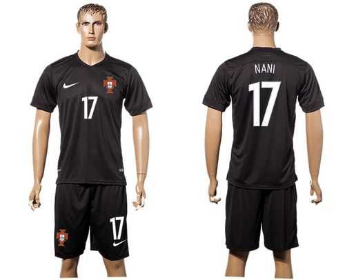 Portugal #17 Nani SEC Away Soccer Country Jersey