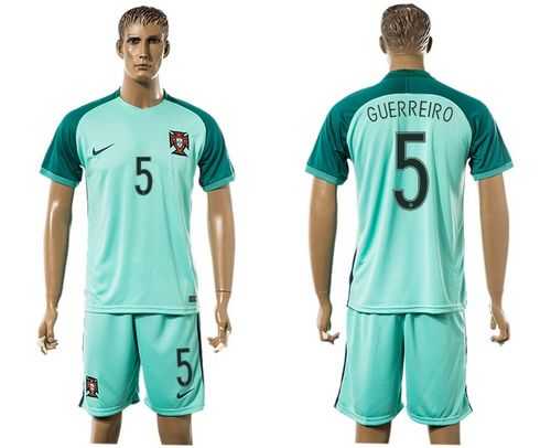 Portugal #5 Guerreiro Away Soccer Country Jersey
