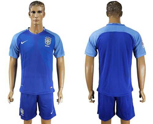Brazil Blank Blue Soccer Country Jersey