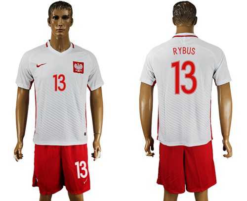 Poland #13 Rybus Home Soccer Country Jersey