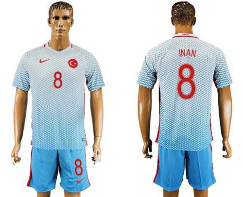 Turkey #8 INAN Away Soccer Country Jersey