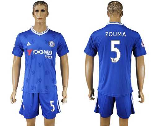 Chelsea #5 Zouma Home Soccer Club Jersey