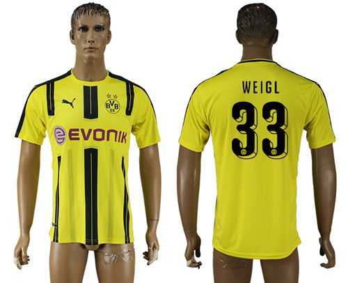 Dortmund #33 Weigl Home Soccer Club Jersey