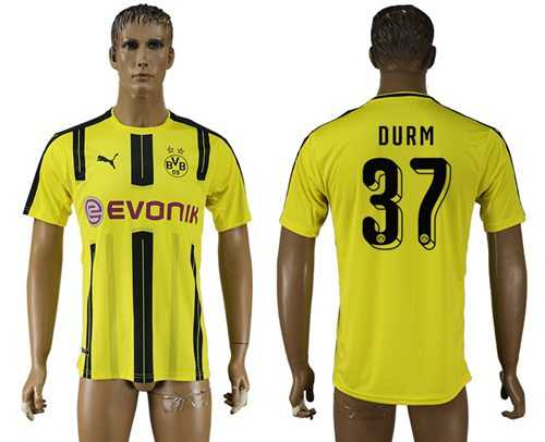 Dortmund #37 Durm Home Soccer Club Jersey