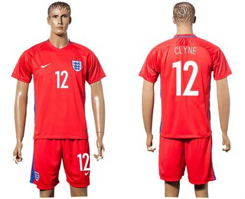 England #12 Clyne Away Soccer Country Jersey