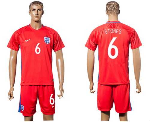 England #6 Stones Away Soccer Country Jersey