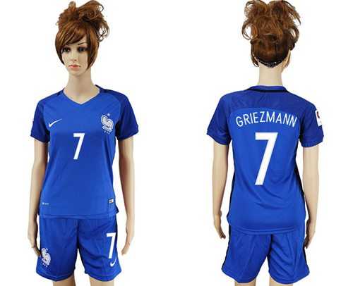 Women's France #7 Griezmann Home Soccer Country Jersey