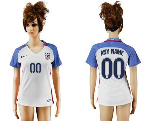 Women's USA Personalized Home Soccer Country Jersey