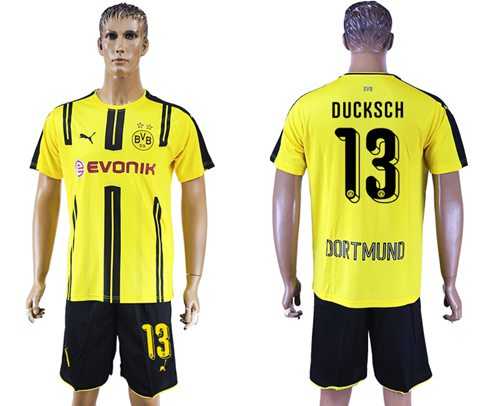 Dortmund #13 Ducksch Home Soccer Club Jersey