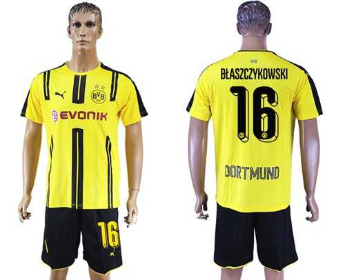 Dortmund #16 Blaszczykowski Home Soccer Club Jersey