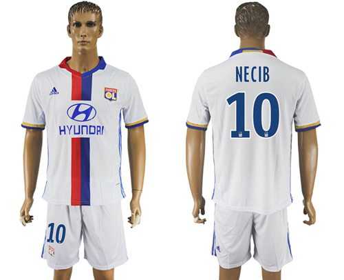 Lyon #10 Necib Home Soccer Club Jersey