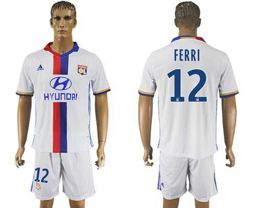 Lyon #12 FERRI Home Soccer Club Jersey