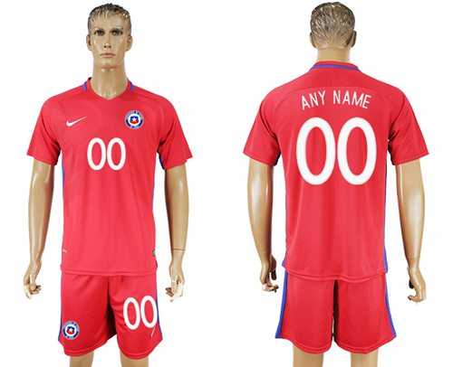Chile Personalized Home Soccer Country Jersey