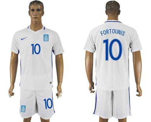 Greece #10 Fortounis Home Soccer Country Jersey