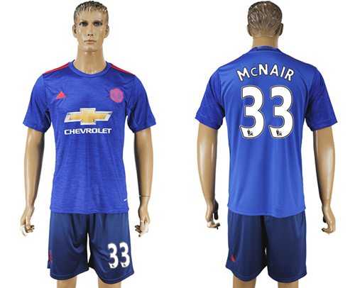 Manchester United #33 Mcnair Away Soccer Club Jersey