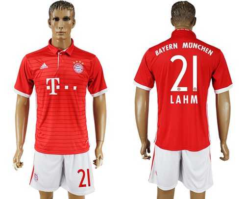 Bayern Munchen #21 Lahm Home Soccer Club Jersey