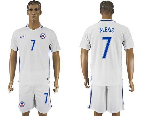 Chile #7 Alexis Away Soccer Country Jersey