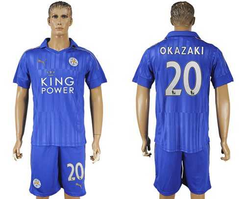 Leicester City #20 Okazaki Home Soccer Club Jersey