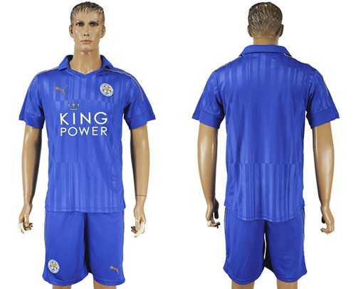 Leicester City Blank Home Soccer Club Jersey