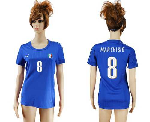 Women's Italy #8 Marchisio Home Soccer Country Jersey