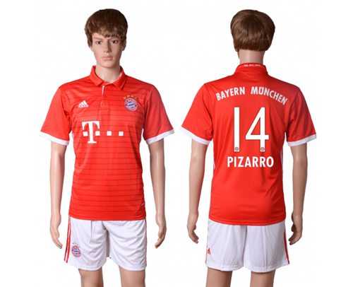 Bayern Munchen #14 Pizarro Home Soccer Club Jersey