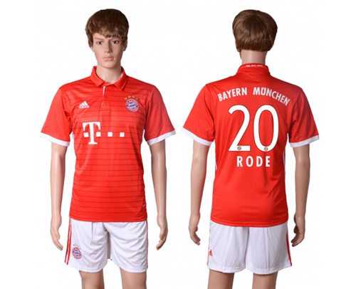Bayern Munchen #20 Rode Home Soccer Club Jersey