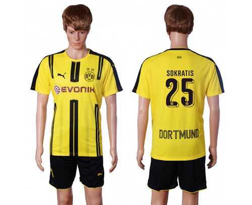 Dortmund #25 Sokratis Home Soccer Club Jersey