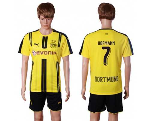 Dortmund #7 Hofmann Home Soccer Club Jersey