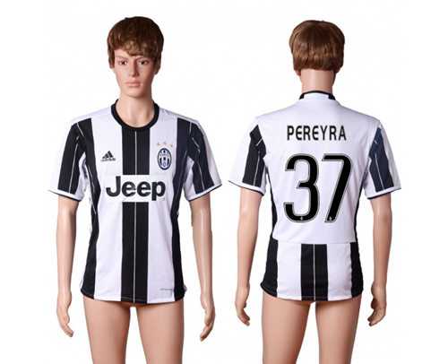 Juventus #37 Pereyra Home Soccer Club Jersey
