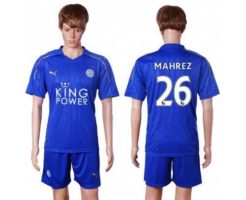 Leicester City #26 Mahrez Home Soccer Club Jersey