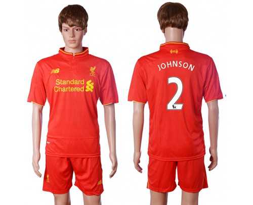 Liverpool #2 Johnson Red Home Soccer Club Jersey