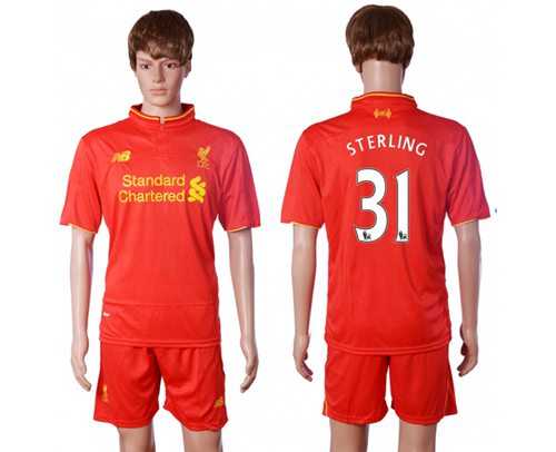 Liverpool #31 Sterling Red Home Soccer Club Jersey