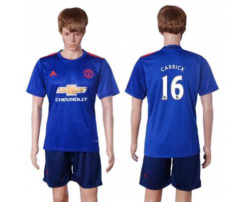 Manchester United #16 Carrick Away Soccer Club Jersey