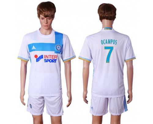 Marseille #7 Ocampos Home Soccer Club Jersey